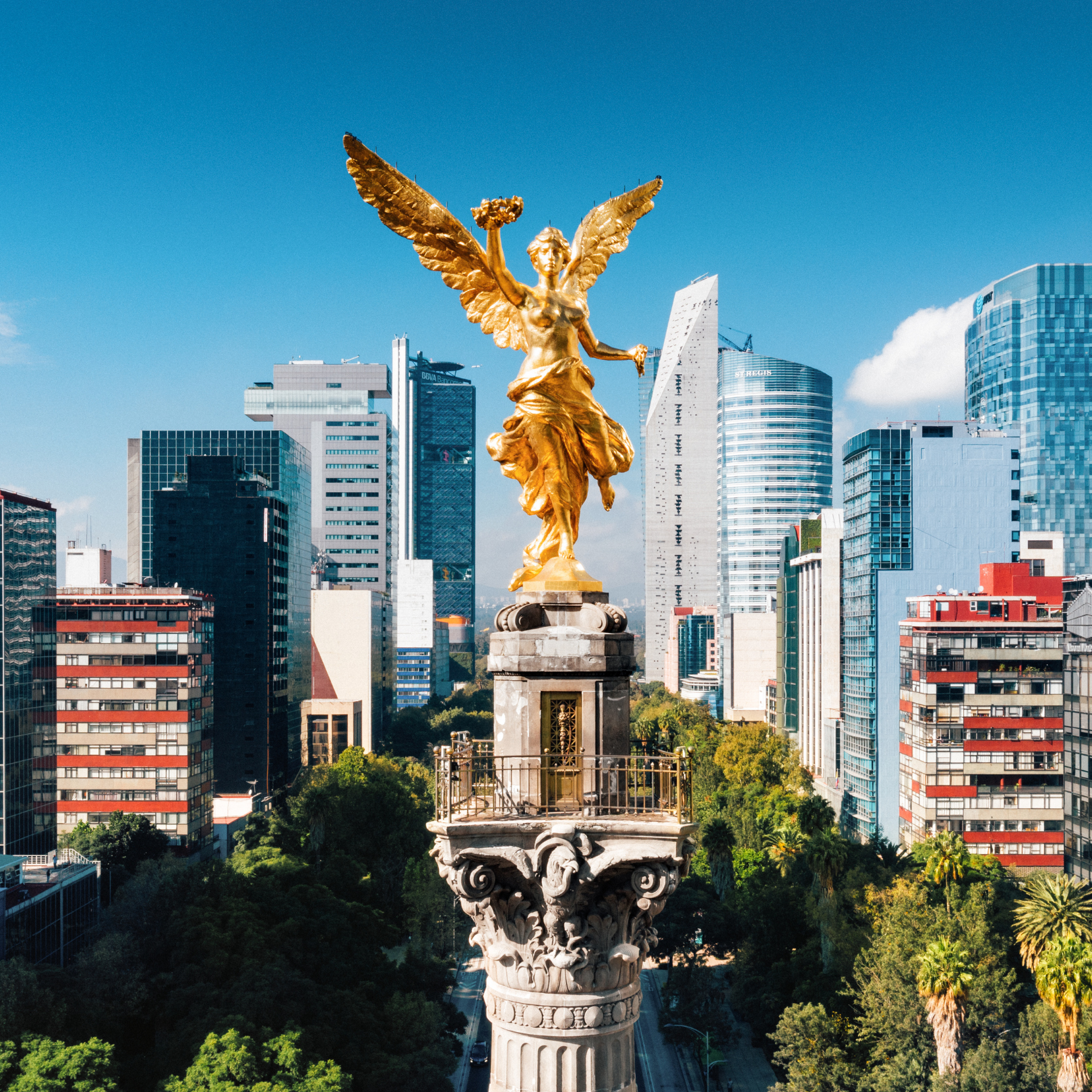 Managing Partner, Alley Global Advantage.. Mexico City Angel Statue in gold.